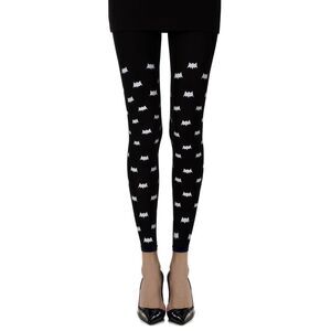 Zohara Bat Print Leggings Model Bat Women Light grey Hosiery